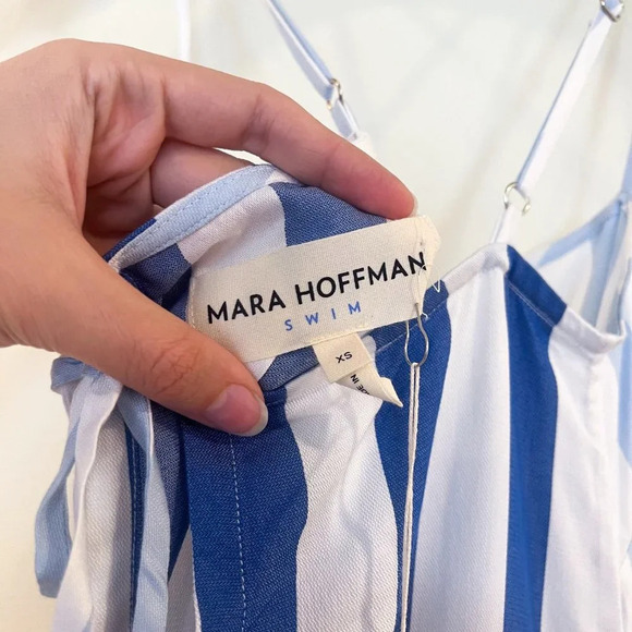 Mara Hoffman Swim Sena Striped Adjustable Beach Cover Up Midi Dress XS NWT - Picture 6 of 11